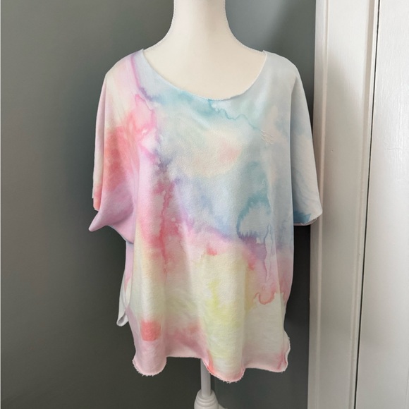 Sol Angeles Tops - Sol Angeles Pastel Tie-Dye Short Sleeve Tee